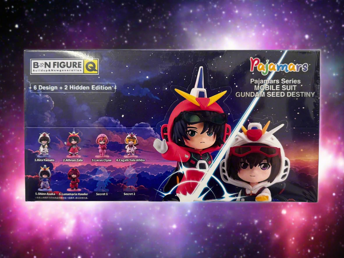 Box of Ben Figure Q Pajamars series figures with characters from Gundam Seed Destiny