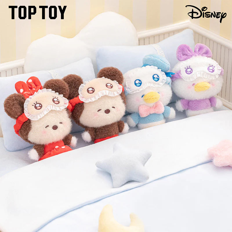 TOP TOY x Disney Squinting Sleepwear Series Plush Keychains Blind Box
