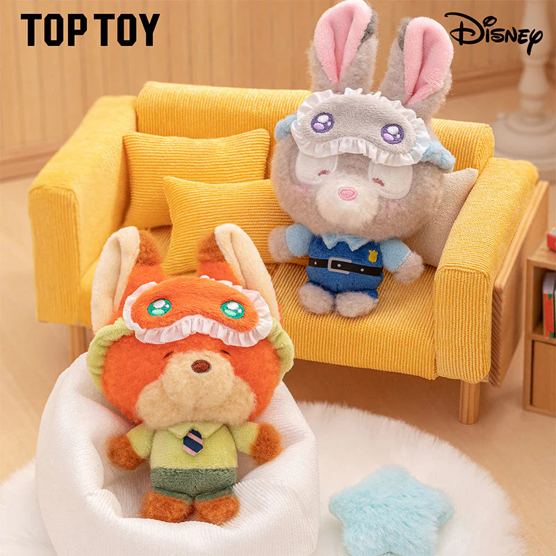 TOP TOY x Disney Squinting Sleepwear Series Plush Keychains Blind Box