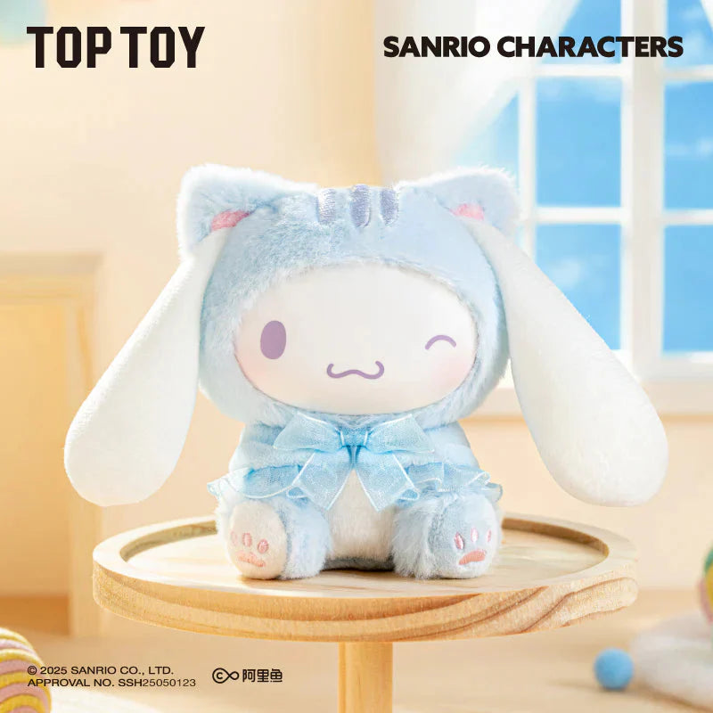 TOP TOY Sanrio Charaters Play with Kittens Series Plush Keychains Gift Blind Box