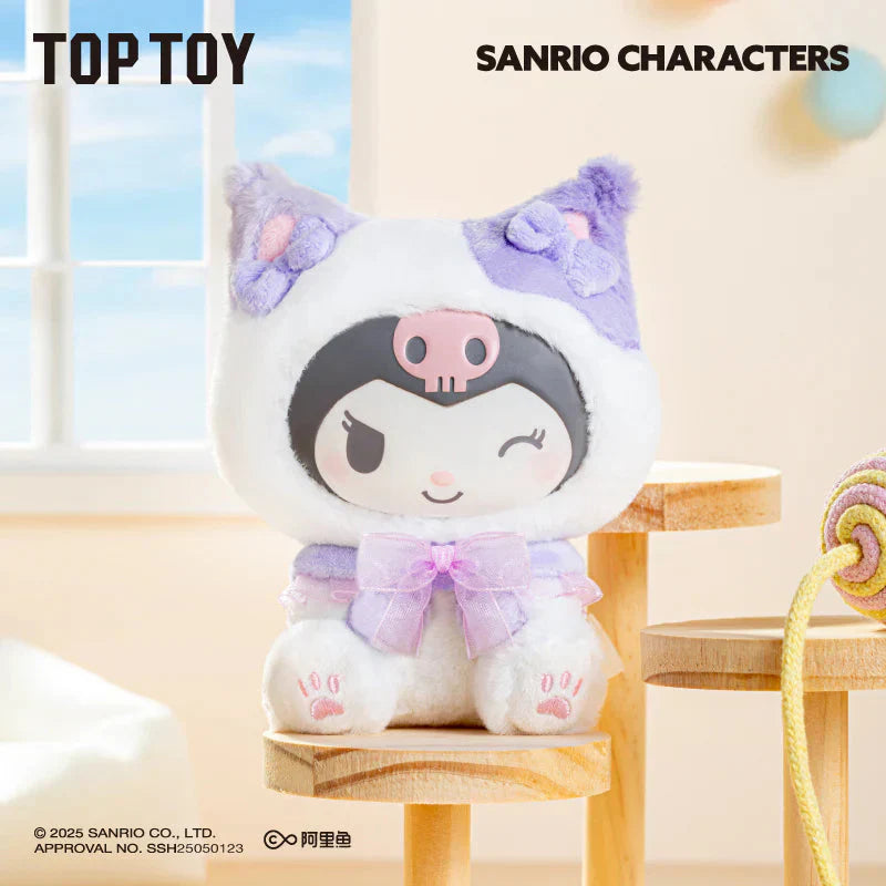 TOP TOY Sanrio Charaters Play with Kittens Series Plush Keychains Gift Blind Box