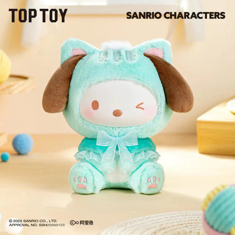 TOP TOY Sanrio Charaters Play with Kittens Series Plush Keychains Gift Blind Box