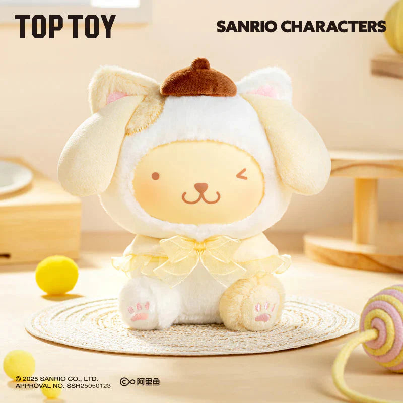 TOP TOY Sanrio Charaters Play with Kittens Series Plush Keychains Gift Blind Box